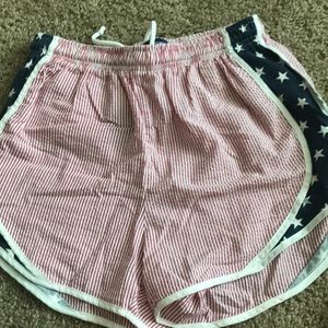 Lauren James Patriotic Seersucker Shorts